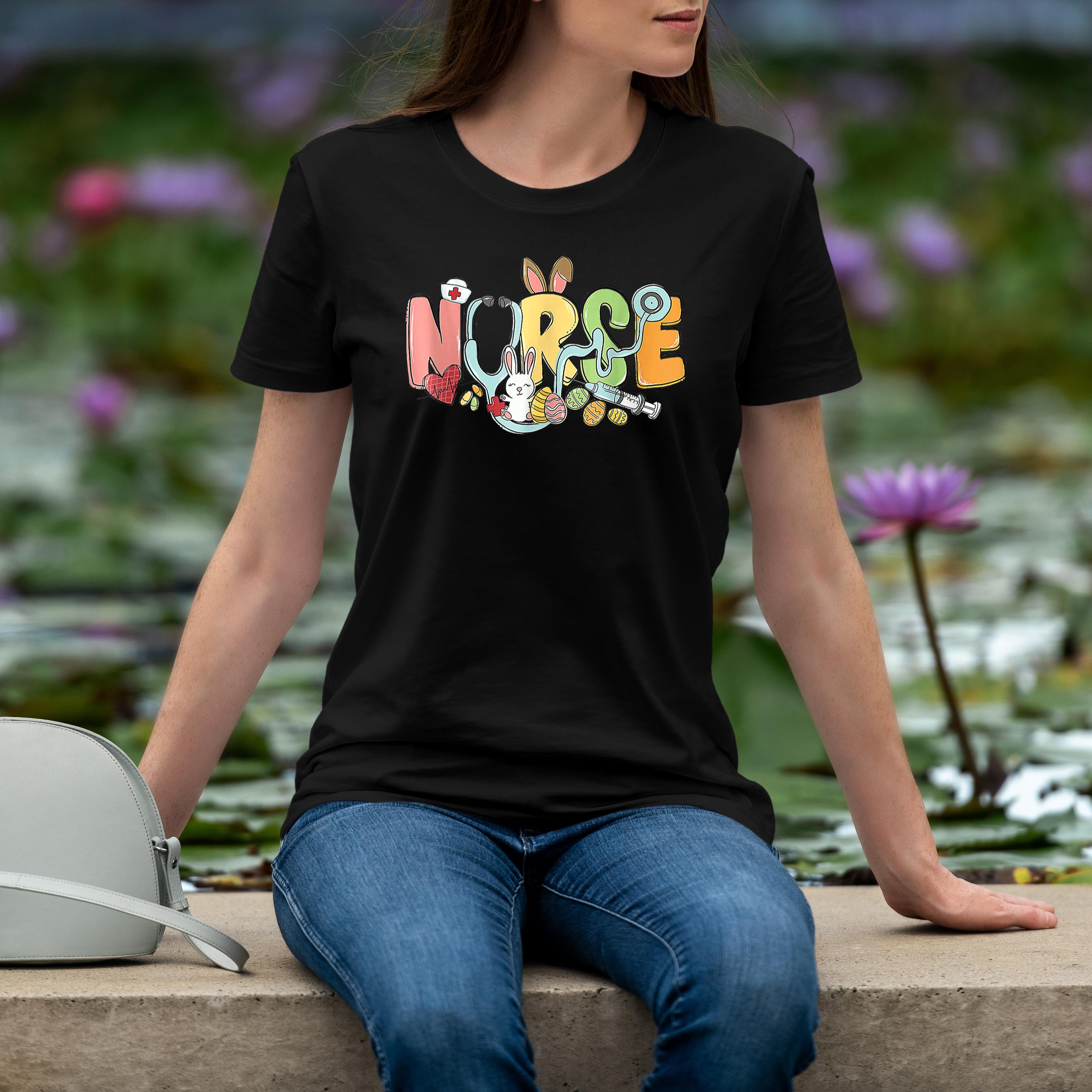 Nurse Easter Doodle Graphic Shirt 